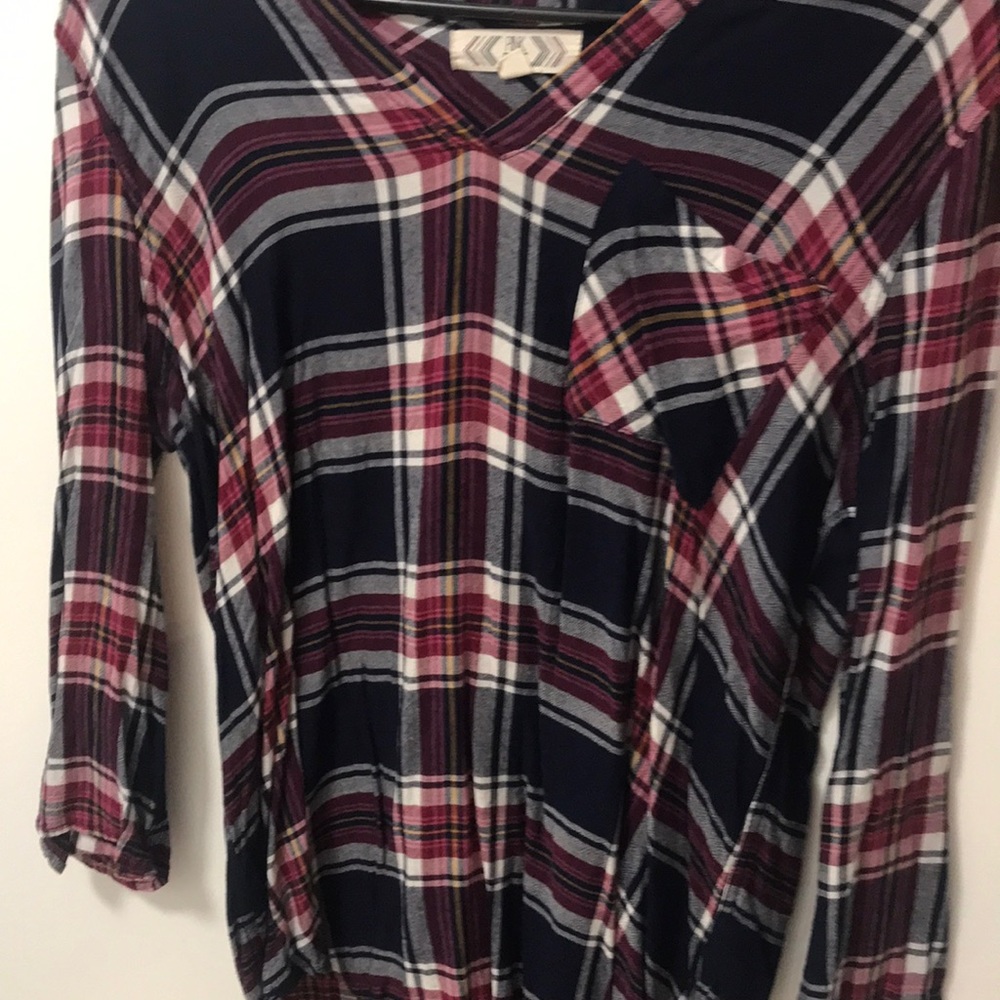 Plaid long sleeve dress